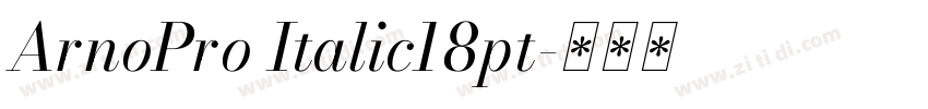 ArnoPro Italic18pt字体转换